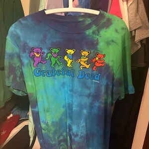 Grateful Dead Tie-Dye T-Shirt - Blue and Green